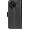Coque portefeuille Phonesta Litchi Skin pour Xiaomi Poco F7 Ultra - Noir 3