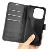 Coque portefeuille Phonesta Litchi Skin pour OnePlus 15 - Noir 5