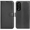 Coque portefeuille Phonesta Litchi Skin pour OnePlus Nord 5 - Noir 0