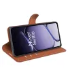 Coque portefeuille Phonesta Litchi Skin pour OnePlus Nord 6 - Marron 4