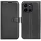 Coque portefeuille Phonesta Litchi Skin pour OnePlus Nord 6 - Noir