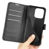 Coque portefeuille Phonesta Litchi Skin pour OnePlus Nord 6 - Noir 5