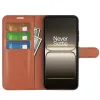 Coque portefeuille Phonesta Litchi Skin pour OnePlus Nord CE5 - Marron 3