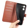 Coque portefeuille Phonesta Litchi Skin pour OnePlus Nord CE5 - Marron 5