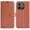 Coque portefeuille Phonesta Litchi Skin pour HONOR 600 Lite - Marron