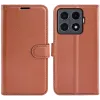 Coque portefeuille Phonesta Litchi Skin pour Xiaomi 15T Pro - Marron 0