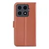 Coque portefeuille Phonesta Litchi Skin pour Xiaomi 15T Pro - Marron 2
