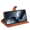 Coque portefeuille Phonesta Litchi Skin pour Xiaomi 15T Pro - Marron 4