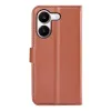 Coque portefeuille Phonesta Litchi Skin pour Xiaomi Poco X8 Pro - Marron 2