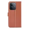 Coque portefeuille Phonesta Litchi Skin pour Xiaomi Redmi 15C / Xiaomi Poco C85 - Marron 2