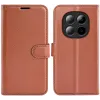 Coque portefeuille Phonesta Litchi Skin pour Xiaomi Redmi Note 15 4G/5G / Xiaomi Poco M8 - Marron 0