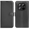 Coque portefeuille Phonesta Litchi Skin pour Xiaomi Redmi Note 15 4G/5G / Xiaomi Poco M8 - Noir 0