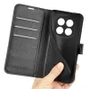Coque portefeuille Phonesta Litchi Skin pour Xiaomi Redmi Note 15 Pro Plus / Xiaomi Poco M8 Pro - Noir 5