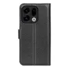Coque portefeuille Phonesta Litchi Skin pour Oppo Find X9 - Noir 2
