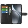 Coque portefeuille Phonesta Litchi Skin pour Oppo Find X9 - Noir 3
