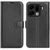 Coque portefeuille Phonesta Litchi Skin pour Oppo Find X9 Pro - Noir 0