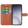 Coque portefeuille Phonesta Litchi Skin pour Oppo Reno15 F/FS - Marron 3