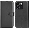 Coque portefeuille Phonesta Litchi Skin pour Oppo Reno15 F/FS - Noir 0