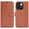 Coque portefeuille Phonesta Litchi Skin pour Oppo Reno15 Pro - Marron 0