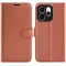 Coque portefeuille Phonesta Litchi Skin pour Oppo Reno15 Pro - Marron
