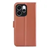Coque portefeuille Phonesta Litchi Skin pour Oppo Reno15 Pro - Marron 2