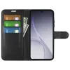 Coque portefeuille Phonesta Litchi Skin pour Oppo Reno15 Pro Max - Noir 3