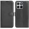 Coque portefeuille Phonesta Litchi Skin pour Motorola Edge 70 Fusion - Noir