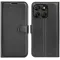 Coque portefeuille Phonesta Litchi Skin pour Motorola Moto G67/G77 - Noir