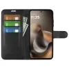 Coque portefeuille Phonesta Litchi Skin pour Motorola Moto G67/G77 - Noir 3
