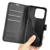 Coque portefeuille Phonesta Litchi Skin pour Motorola Moto G67/G77 - Noir 5
