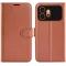 Coque portefeuille Phonesta Litchi Skin pour HONOR 600/600 Pro - Marron
