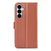 Coque portefeuille Phonesta Litchi Skin pour Samsung Galaxy S26 Plus - Marron 2
