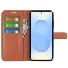 Coque portefeuille Phonesta Litchi Skin pour Samsung Galaxy S26 Plus - Marron 3