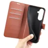 Coque portefeuille Phonesta Litchi Skin pour Samsung Galaxy S26 Plus - Marron 5