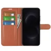 Coque portefeuille Phonesta Litchi Skin pour Samsung Galaxy S26 Ultra - Marron 3