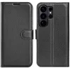 Coque portefeuille Phonesta Litchi Skin pour Samsung Galaxy S26 Ultra - Noir 0