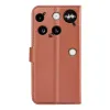 Coque portefeuille Phonesta Litchi Skin pour Nothing Phone (3) - Marron 2