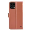 Coque portefeuille Phonesta Litchi Skin pour Nothing Phone (3a) Lite - Marron 2
