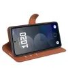 Coque portefeuille Phonesta Litchi Skin pour Nothing Phone (3a) Pro - Marron 4