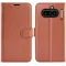 Coque portefeuille Phonesta Litchi Skin pour Nothing Phone (4a) - Marron