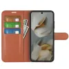 Coque portefeuille Phonesta Litchi Skin pour Google Pixel 10 Pro XL - Marron 3