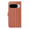 Coque portefeuille Phonesta Litchi Skin pour Google Pixel 10 / 10 Pro - Marron 2