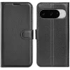 Coque portefeuille Phonesta Litchi Skin pour Google Pixel 10 / 10 Pro - Noir 0