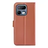 Coque portefeuille Phonesta Litchi Skin pour Realme 16 Pro - Marron 2