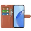 Coque portefeuille Phonesta Litchi Skin pour Realme 16 Pro - Marron 3