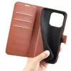 Coque portefeuille Phonesta Litchi Skin pour Realme 16 Pro - Marron 5