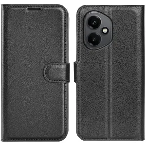 Coque portefeuille Phonesta Litchi Skin pour HONOR 400 - Noir