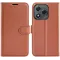 Coque portefeuille Phonesta Litchi Skin pour HONOR 400 Lite - Marron
