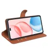 Coque portefeuille Phonesta Litchi Skin pour HONOR 400 Pro - Marron 4