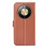 Coque portefeuille Phonesta Litchi Skin pour HONOR Magic8 Lite - Marron 2